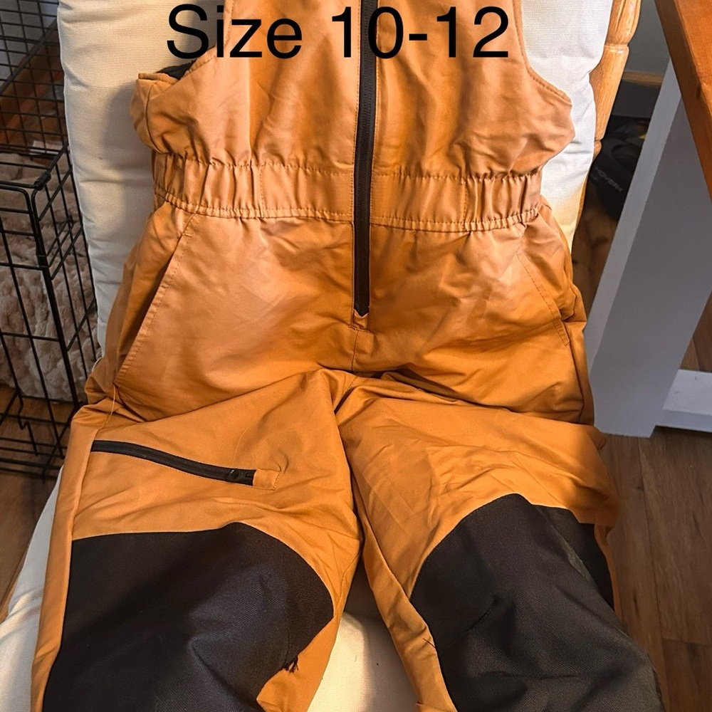 Swiss Tech Kids Overalls in Orange and Black